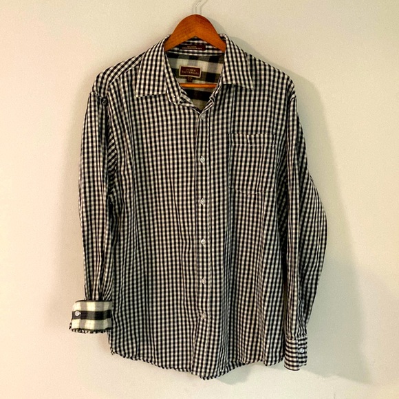 James Taytersall Other - James Tattersall XL Black White Checkered Button Down